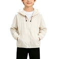 thumbnail image 3 of PureCasa Girls Windbreaker Hooded Jackets Lightweight Solid Color Zippered Hooded Casual Loose Jacket Sun Protection Top, 3 of 8