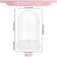 thumbnail image 2 of 4Pcs Acrylic Dome Display Case 2.8x4.3 Inch Column Acrylic Dome Display Clear Acrylic Dome Eternal Flower White Display Case Cloche Bell Jar for Flower Jewelry Storage Home Party Decoration, 2 of 9