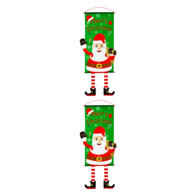sweethay 115x40cm Feliz Navidad decoración para el hogar Noel 2020 Navidad guirnalda adornos Navidad Feliz Año Nuevo decoración puerta delantera Banner Papá Noel 2piezas sweethay CBP143409