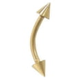 thumbnail image 1 of Eyebrow Ring Curved Barbell Anodized G5 Solid Titanium 16G Cartilage Rook Daith, 1 of 10