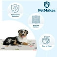 thumbnail image 3 of PETMAKER 55x28 Extra Large PVC Dog Mat for Food and Water, Crate Pad and Floor Protector, Paw Prints, 3 of 8