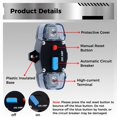 thumbnail image 4 of 200A Car Audio Circuit Breaker, 0-4 AWG Trolling Motor Car Stereo Audio Circuit Breaker, Inline Fuse Inverter with Manual Reset, DC 12-24V Inline Fuse Switch for Cars, Trucks, RVs, Boats, Yachts, 4 of 7