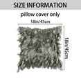 thumbnail image 5 of Unique Bargains Sequins Leaf 3D Throw Pillow Cover Pack of 4 Solid Color Cushion Covers Grey/Gold 18" x 18", 5 of 6