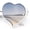 Silver White - Blue Beige, variant on Womens Cute Bubbly Heart Shape Metal Rim Retro Lolita Sunglasses / Gold Black - Smoke