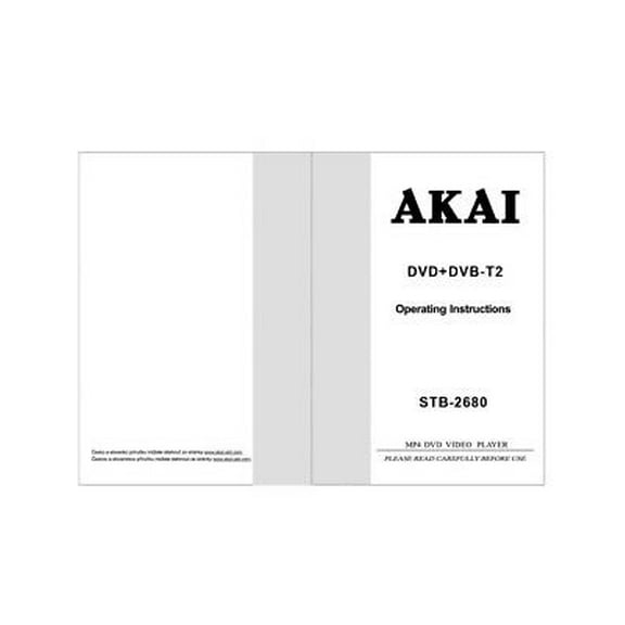 Instruction Manual ONLY for Akai STB-2680 DVD Player Owners Instruction Manual REPRINT