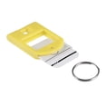 thumbnail image 4 of Plastic Key Tags with Split Ring Keychain ID Luggage Label Window 40x27mm, Light Yellow 10pcs, 4 of 4