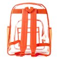thumbnail image 5 of K-Cliffs Heavy Duty Clear Backpack High Quality See Through Student School Bookbag Deluxe Transparent Security Work Bag Travel Daypack Orange, 5 of 5