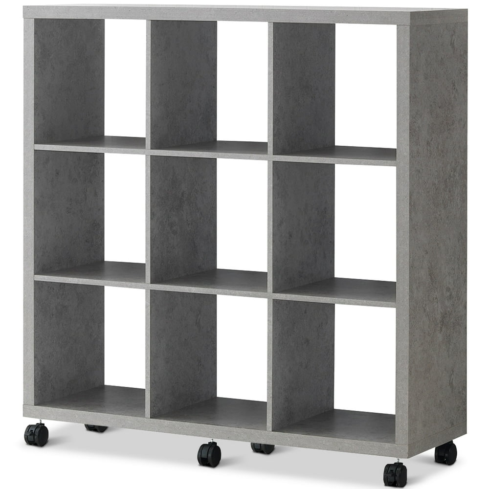 grey cube bookshelf