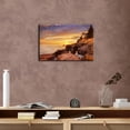 thumbnail image 3 of National Park Lighthouse Canvas Wall Art, Bass Harbor Head Lighthouse Sunset Print, Coastal Ocean Landscape Artwork for Living Room Bedroom, Ready to Hang, 3 of 6