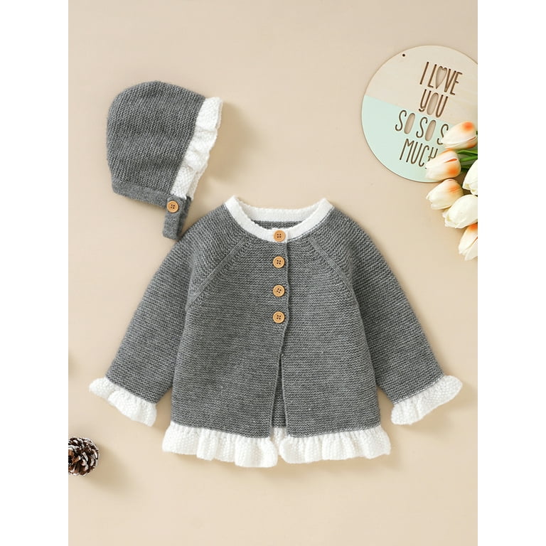 Grey baby store girl cardigan