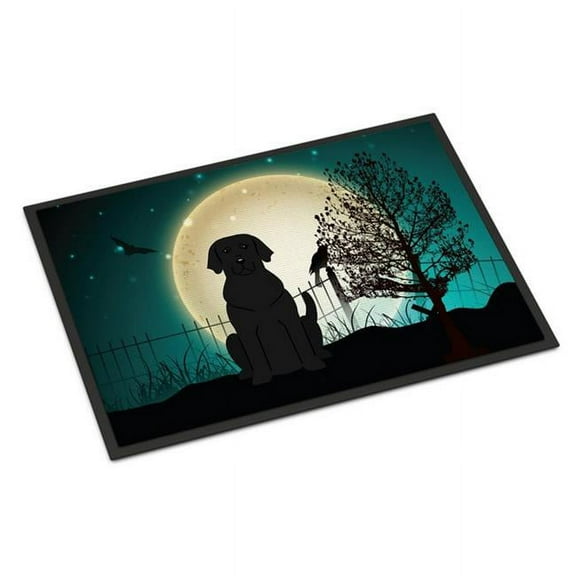 Carolines Treasures  Halloween Scary Miniature Schanuzer Salt & Pepper Indoor or Outdoor Mat - 18 x 0.25 x 27 in.