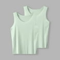 thumbnail image 3 of HADST Kids' Solid Color Seamless Tank Tops, Sleeveless Crew Neck Casual Tees, Soft Summer T Shirts for Boys & Girls, 3 of 4