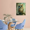 thumbnail image 2 of Creowell Owl Flowers Fantasy Art Print On Canvas Modern Wall Decor for Home Living Room Bedroom Office 12x16in, 2 of 5