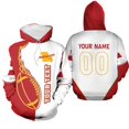 thumbnail image 5 of Sudadera con capucha de fútbol americano personalizada con nombre y número para hombre, jersey con estampado 3D, novedad en sudaderas con capucha para mujer, sudadera de moda Harajuku y2k, 5 of 5