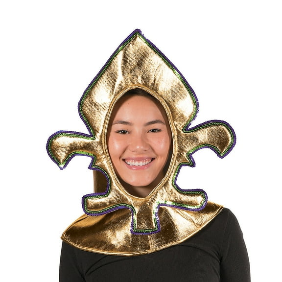 Fleur De Lis Adult Costume Head Piece - Apparel Accessories - 1 Piece