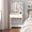 B, variant on Satifur Modern LED Vanity Desk with Charging Station & Storage, White Makeup Table for Bedroom