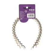 Goody Zigzag Headband, Made for Thick Hair, Warm Tone Assorted Colors, 3 Ct
