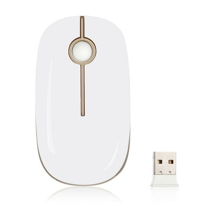 Jelly Comb 2.4G Slim Wireless Mouse with Nano Receiver, Less Noise, Portable Mobile Optical Mice for Notebook, PC, Laptop, Computer, MacBook