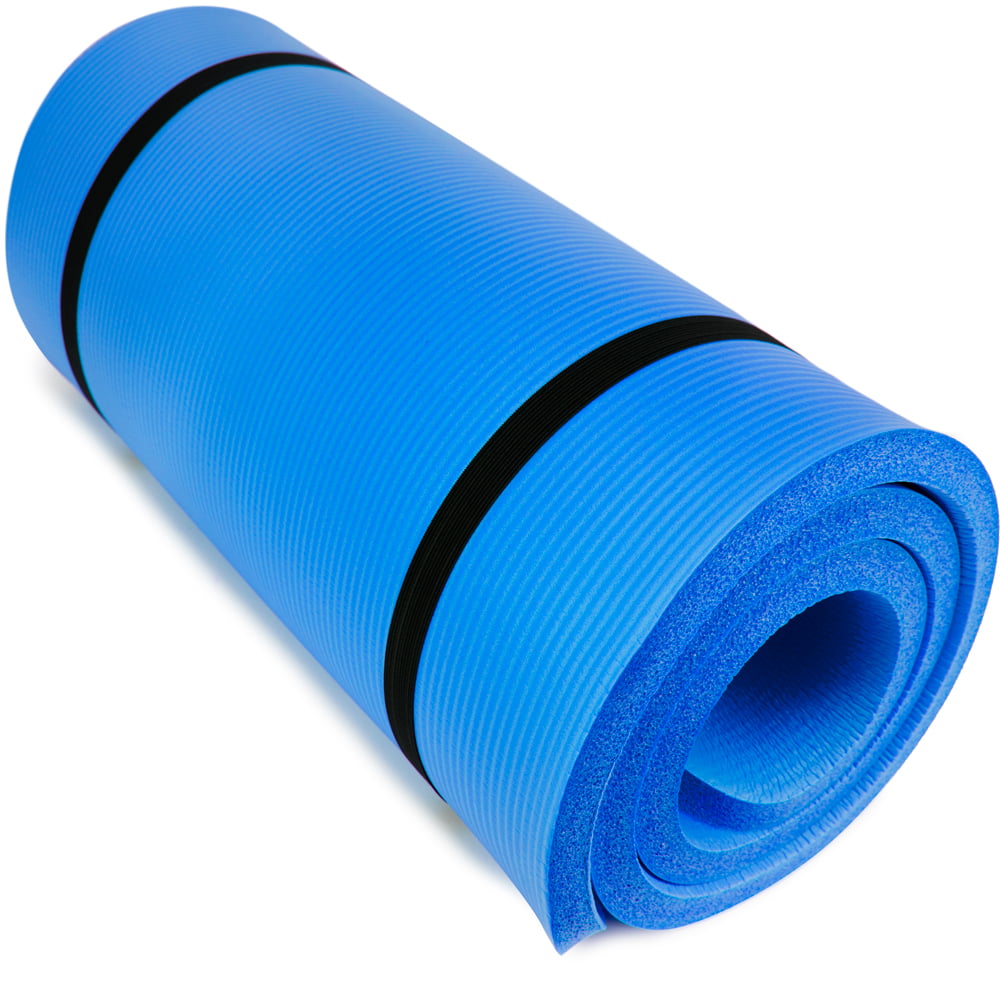 Crown Sporting Goods Yoga Cloud Ultra-Thick 1" Yoga and Exercise Mat with 