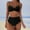Black, variant on HUPOM Maternity Swimsuit High Waist Sheath Bikinis Bikini Holiday Halter Swimwear Clearance Purple size 8
