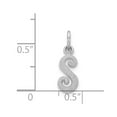 thumbnail image 2 of 14K White Gold Charm Pendant Themed 16 mm 7 Casted Initial S, 2 of 2