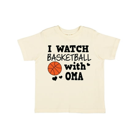 

Inktastic I Watch Basketball with Oma Gift Toddler Boy Girl T-Shirt