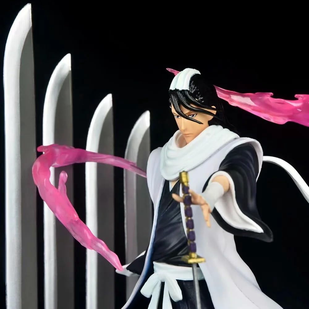 Kuchiki Byakuya Figure Sword Formation Kuchiki Byakuya Anime Figures 33cm/12.9inch PVC Decorations Collectible Handicrafts for Anime Fans Gifts