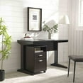 thumbnail image 2 of Red Cocoa Home Office Desk with Modesty Panel   Detached Locking File Cabinet  2 Drawers  Cubby Shelf  on Rolling Wheels, 2 of 10