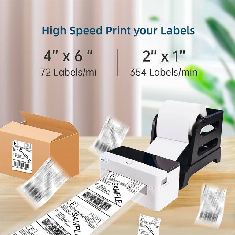 Label Printer For Small Business VRETTI D463 Bluetooth Thermal
