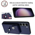 thumbnail image 6 of Wallet Case Compatible for Samsung Galaxy S22 Plus with Card Holder, Rotation Finger Ring Kickstand Card Slots Case, Classic PU Leather Shockproof Magnetic Button Cover for Galaxy S22 Plus, Blue, 6 of 8