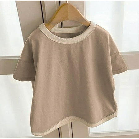 

Hunpta Baby Newborn Infant Girls Boys Cotton Summer Patchwork Color Block Short Sleeve Tshirt Clothes