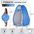 thumbnail image 4 of Ktaxon Camping Shower Tent, Portable Pop Up Changing Tent, Waterproof Dressing Room Privacy Tent for Camping Beach, Blue, 4 of 8