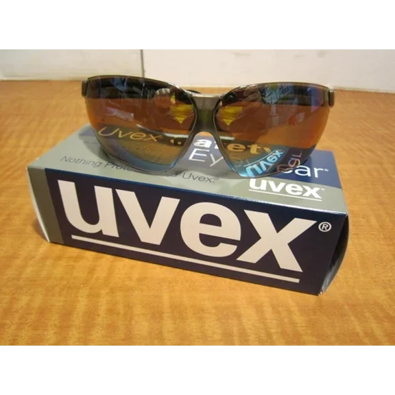 Uvex S3223 Unisex Safety Glasses 99.9% Uv Protect High Impact Gold Mirror Lens