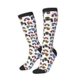 thumbnail image 2 of Fotbe Cartoon Monster Trucks1 print Women's Men's Novelty Crew Socks Cotton Socks Knee High Socks for Walking,Running,Nurses,Pregnancy, 2 of 9