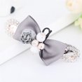 thumbnail image 2 of Accesorios para el cabello hermosos para mujer, joyería con diseño de flores y diamantes de imitación (gris), 2 of 2