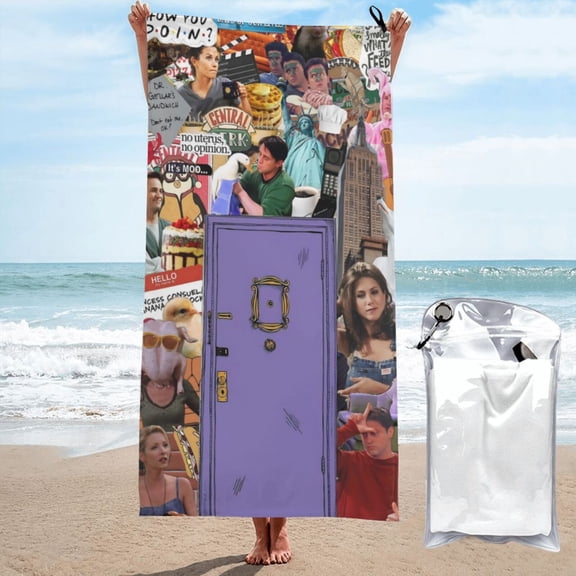 Friend TV Show Beach Towel Anti-Sand Beach Towel, Large Bath Towel Soft Absorbent Quick-Drying Sports Towel 27.5"x55"