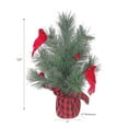 thumbnail image 2 of Christmas Pine Tree In Plaid Pot With Cardinals, 2 of 3