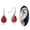 Red, variant on Women's Dangle Earrings Silver Teardrop Vintage Earrings Black Gemstone Dangle Earrings Jewellery