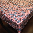 thumbnail image 2 of 100% Cotton Tablecloth 4th of July US Flags Army Print, 2 of 2