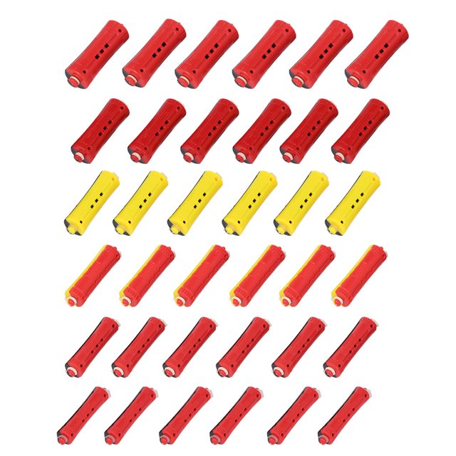 36 Unids Barras de Perm Roders Salon Hair Roller Curling Curler Rubber MABOTO Rodillos de Perm Rods
