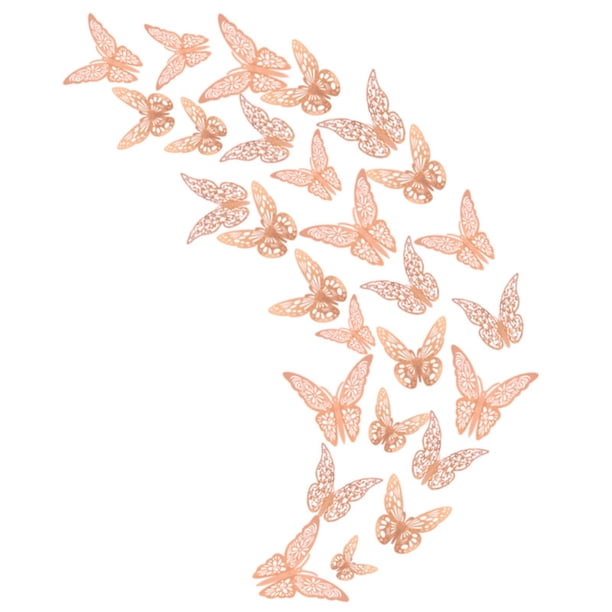 Mariposa Pegatinas De Pared Mariposas Huecas Tatuajes De Pared Diy Decoración De Pared Para Fiesta En Casa sonducket HA039984-02
