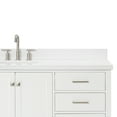 thumbnail image 4 of ARIEL 67" White Single Bathroom Vanity with 1.5" Edge Pure White Quartz Countertop & Splash, 1 Rectangular Sink, 2 Soft Closing Doors, 9 Full Extension Dovetail Drawers, Brushed Nickel, 4 of 8