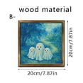 thumbnail image 3 of huayou Blue forest Three Ghosts Framed Print, 7.87x7.87 inch, Halloween Wall Decor Art, Ornament for Shelf, Bedroom, Autumn Seasonal Layout, 3 of 7