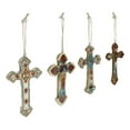thumbnail image 3 of Rustic Western Native Indian Christian Crosses Set of 4 Christmas Tree Ornaments, 3 of 10