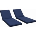 thumbnail image 1 of LLLLZASD Chaise Lounge Cushions Outdoor Set of 2, Fade Resistant, 72 x 21 x 3 in Sun Lounger Replacement Cushions, Patio Lounge Chair Pads with Removable Cover for Pool, Beach, Deck, Lawn, Navy Blue, 1 of 7