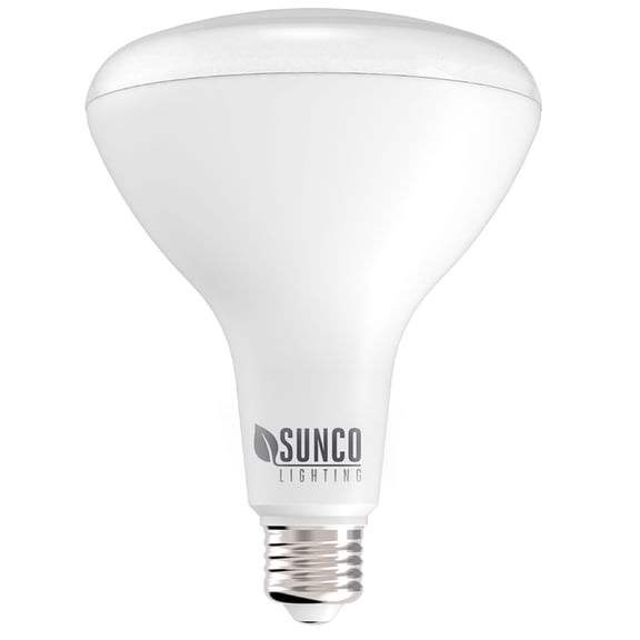 Sunco Lighting BR40 LED Bulb, 17W=100W, Dimmable, 3000K Warm White, 1400 LM, E26 Base, Indoor Flood Light for Cans - UL & Energy Star