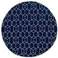 thumbnail image 1 of HomeRoots 354095 7 ft. Round UV-Treated Polypropylene Navy Area Rug, 1 of 1