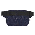 thumbnail image 3 of Zufioo Navy Dark Blue Print Square Double Layer Waist Bag, Durable & Stylish Fanny Pack with Zippered Pockets and Adjustable Strap for Outdoor & Daily, 3 of 9