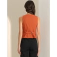 thumbnail image 3 of DARING DIVA Women's Waistcoat V Neck Crop Top Summer Vest S Orange, 3 of 6