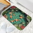 thumbnail image 6 of 1pc Koi Fish in a Pond Absorbent Non-Slip Bathroom Thickened Flannel Rug Decor,Soft,Quick Drying,Suitable For Indoor/outdoor Use,Bathrooms,Bedrooms,Kitchens,Terrace,Laundry Rooms,16"x24", 6 of 9